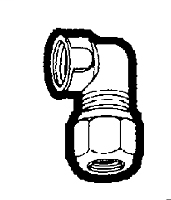 1/2 Inch (in) Tube Outside Diameter Nylon Tube Air Brake Compression Fitting - Tube to Female Pipe Elbow Adapter
