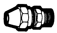 3/8 Inch (in) Tube Outside Diameter S.A.E. Flare Fitting-Assembled with Short Rod Nuts - Tube to Male Pipe Straight Check Valve