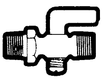 1/8 Inch (in) Male Pipe Thread Air Cocks Polished Brass - Male Pipe To Male Pipe- Lever Handle - Hexagonal Shoulder