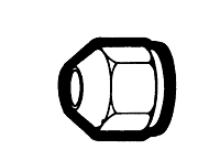 1/4 Inch (in) Tube Outside Diameter S.A.E. Flare Fitting - Extra Short Rod Nut