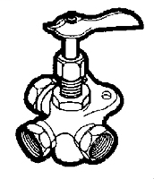 1/4 Inch (in) Female Pipe Thread Size Three & Four Way Valves - Three Way Pipe Valve All Ports Without Click