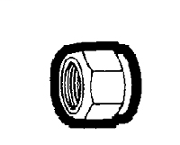 3/8 Inch (in) Tube Outside Diameter Nylon Tube Air Brake Compression Fitting - Nut