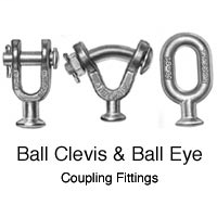 Hubbell Power YBC30 30000 lb Forged Steel Ball Y-Clevis
