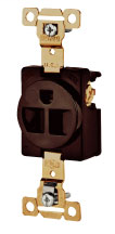 Product image for Hubbell SR15G 15A GRY SGL Receptacle