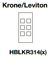 HPW HBL317SWA MOD FACE PLATE, 6-POR HPW HBL317SWA MOD FACE PLATE, 6-POR