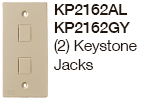 HWDK KP2162AL KP 2 JACKS, ALMOND HWDK KP2162AL KP 2 JACKS, ALMOND