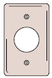 Product image for HUBW NP720AL WALLPLATE, 1-G, 1.60" OPNG, AL