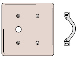Product image for HUBW NP1214AL WALLPLATE, 2-G, 1) BLNK 1) .406" OPN, AL