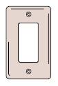 Styleline/Rectangular Plates, 1-Gang, Mid-Sized Size, Almond Nylon