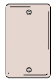 Box and Strap Mounted Blank Plates, 1-Gang, Mid-Sized Size, Gray Nylon