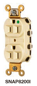 HUBW SNAP8200BK SNAP CONNECT HGRECEPT, 15A 125V, BK HUBW SNAP8200BK SNAP CONNECT HGRECEPT, 15A 125V, BK