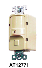 Product image for Hubbell AT1277W Sensor occupancy infrared 1button 277V white