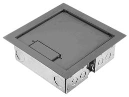 Product image for Hubbell AFB401BKACCESS FLOOR BOX & CVR, 4 GANG SHAL, BK