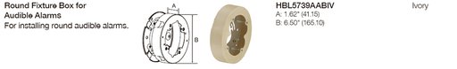 Product image for Hubbell Wiring Devices HBL5739AABIV HBL500/HBL750 Series Raceway Audible Alarm Fixture Box
