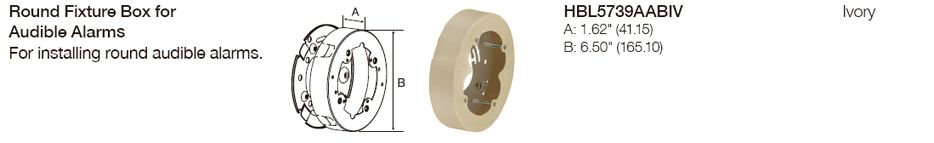 Product image for Hubbell Wiring Devices HBL5739AABIV HBL500/HBL750 Series Raceway Audible Alarm Fixture Box