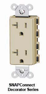 Product image for HUBW SNAP2172R SNAPCONNECT 15A/125V HG DECO,RED