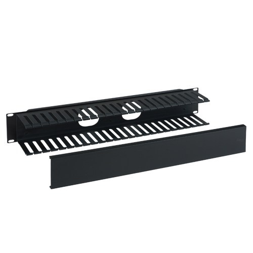 Product image for ICC ICCMSCMA42 CM PANEL W/FINGER DUCT ON FRONT 2 RMS 2U HORIZONTAL