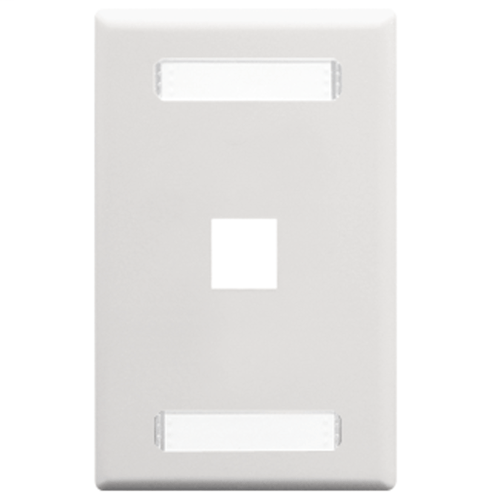Product image for ICC IC107S01WH FACEPLATE, ID, 1-GANG, 1-PORT, WHITE