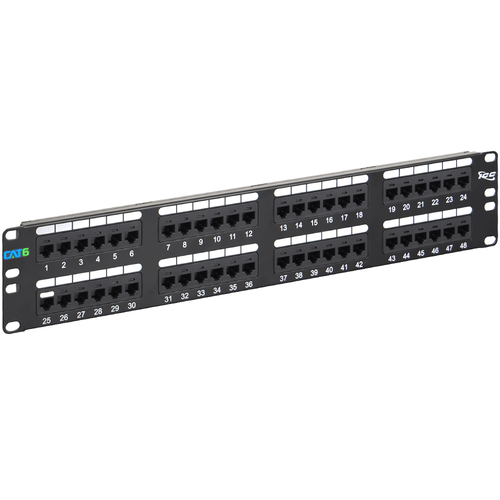 Product image for ICC ICMPP04860 48PORT CAT6 PATCH PANEL UNIVERSAL WIRING