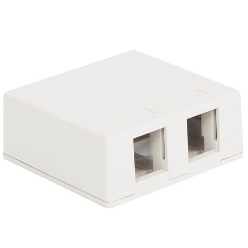 Product image for ICC IC107SB2WH SURFACE MOUNT BOX, 2-P, WH - ACCEPTS IC107 HD AND EZ, USB AND HDMI MODULES EXCLUDED