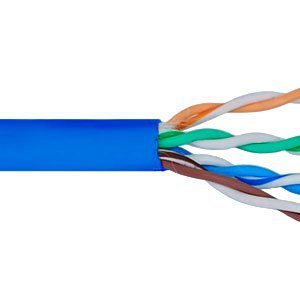 Product image for ICC ICCABR6VBL CAT6 500MHZ 23AWG SOLID CMR 1000' PULL BOX BLUE