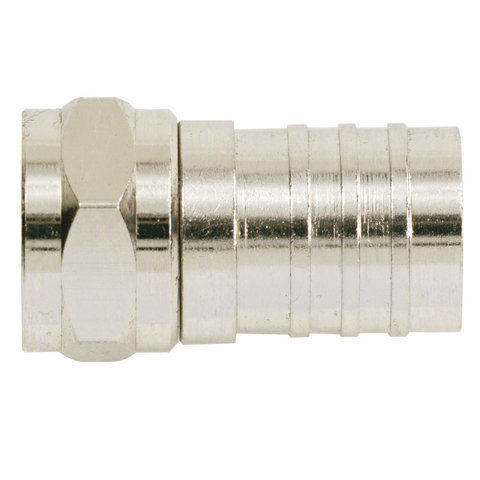 Product image for Ideal Industries 85-030 Brass F-Type Crimp Coaxial Cable Connector