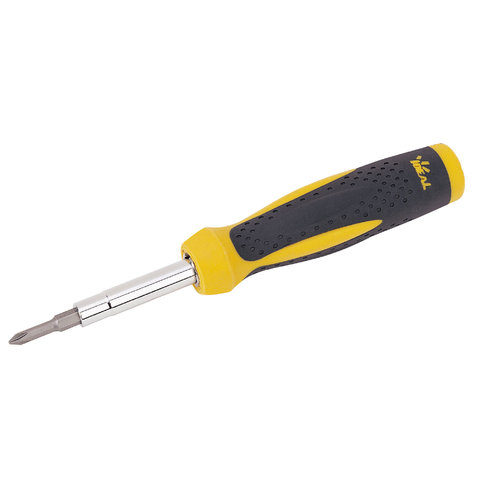 Product image for Ideal Industries 35-909 3-Piece Yellow/Black 7-In-1 Phillips/Slotted Screwdriver/Nutdriver Set