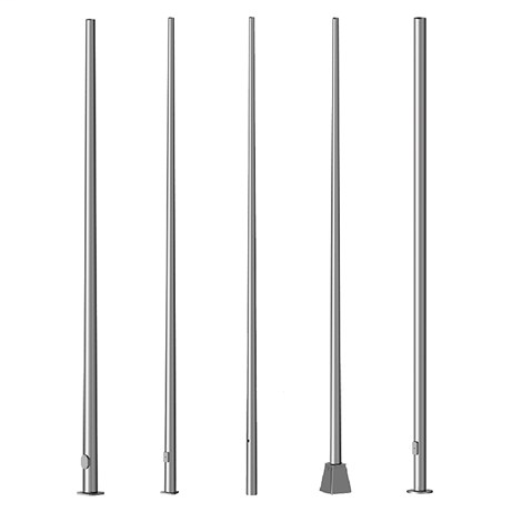 AccuLite Area Lighting Poles, Rnd. Tapered Steel