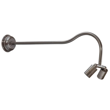 36" Dual Head Shepherd Hook-Domed Canopy, LED