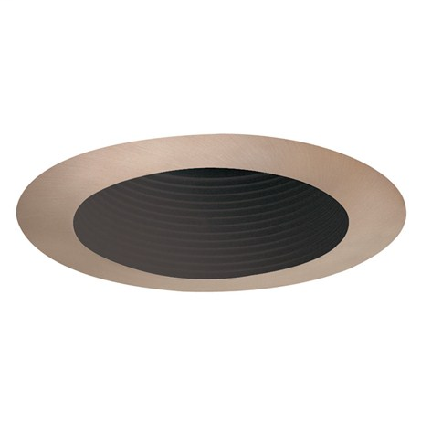 Product image for 4" Adjustable Baffle Downlight Trim - White w/ Black Trim