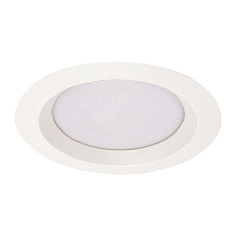 6" Lensed Albalite Trim - Plastic White w/ Reflector