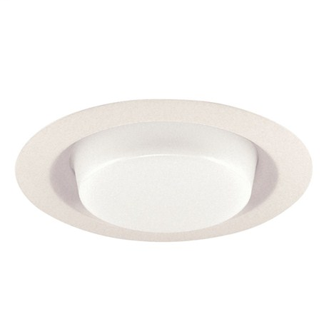 Product image for 6" Lensed Drop Opal Trim - Plsatic White w/ Reflector