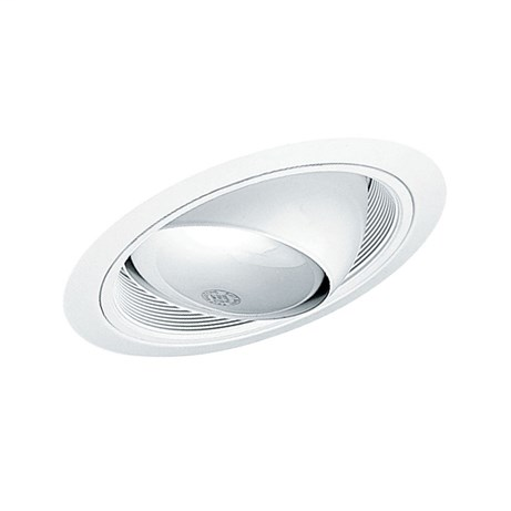 6" Adjustable Eyeball Baffle Trim - White w/ White Baffle Product image for 6" Adjustable Eyeball Baffle Trim - White w/ White Baffle