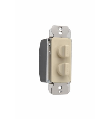 Rotary Dual Fan Speed/Dimmer Control, White
