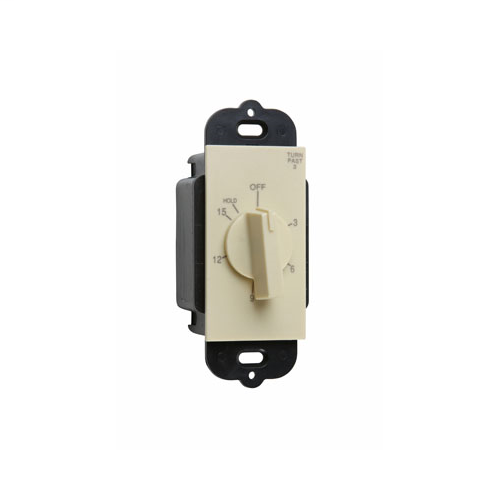 Wall Box Decorator Rotary Timer, Ivory