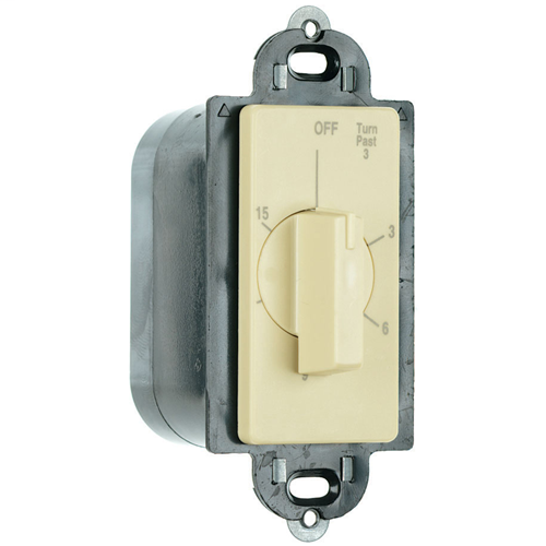 Wall Box Decorator Rotary Timer, Ivory
