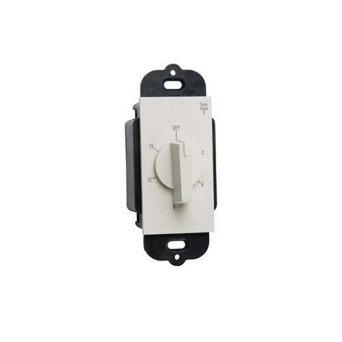Wall Box Decorator Rotary Timer, Light Almond