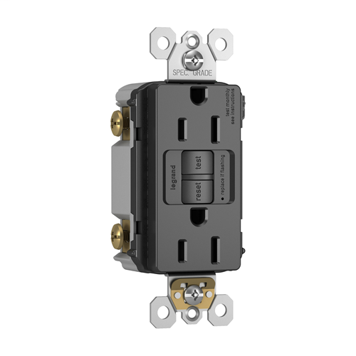 Mayer-DDS-Legrand 1597-TRBK 15A 125V Self-Test Tamper-Resistant GFCI, Black-1