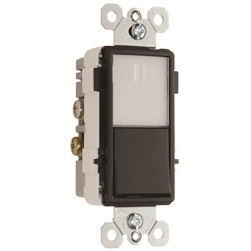 Night Light w/ Single Pole/3-Way Switch, Black