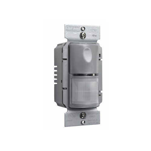 Commercial Passive Infrared (PIR) Wall Switch Sensor, Gray