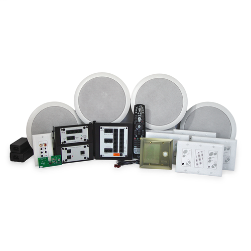 4-Room Whole House Music & Intercom, Brushed Stainless