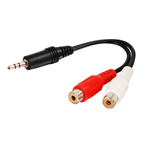 6ft One 3.5mm Stereo Male to Two RCA Stereo Female Y-Cable
