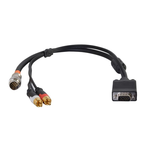 1.5ft RapidRun® VGA (HD15) Male + RCA Stereo Audio Flying Lead