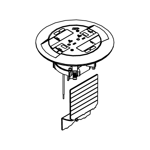Wiremold 881CTCBK 5-1/2 x 6 x 4-1/4" PVC Floor Box Cover Kit with Black Flange Wiremold 881CTCBK 5-1/2 x 6 x 4-1/4" PVC Floor Box Cover Kit with Black Flange