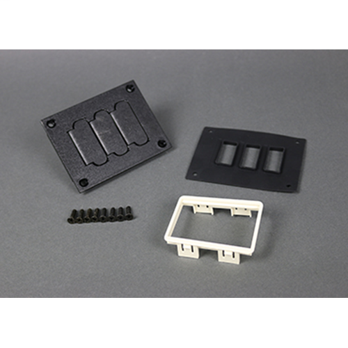 Wiremold 829PFL-BLK 3-3/16 x 4-1/8" Black Polycarbonate Flip Lid Floor Box Communication Cover Plate Wiremold 829PFL-BLK 3-3/16 x 4-1/8" Black Polycarbonate Flip Lid Floor Box Communication Cover Plate