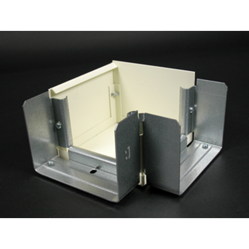 Wiremold V6011TX 4-3/4 Inch Ivory Steel Combination Flat Elbow Wiremold V6011TX 4-3/4 Inch Ivory Steel Combination Flat Elbow