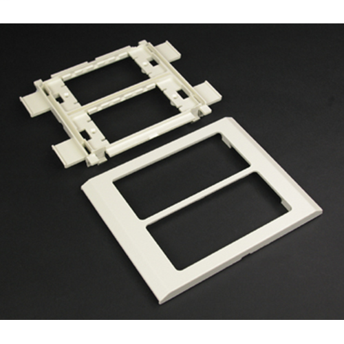 Wiremold G4050 6 x 4-3/4 x 7/16" Gray Steel Multiple Channel Raceway 2-Gang Cover Device Mounting Bracket Wiremold G4050 6 x 4-3/4 x 7/16" Gray Steel Multiple Channel Raceway 2-Gang Cover Device Mounting Bracket