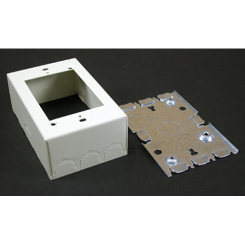 Wiremold V5745 4-5/8 x 2-7/8 x 1-3/4" Ivory Steel 1-Channel Raceway Combination Switch and Receptacle Box Wiremold V5745 4-5/8 x 2-7/8 x 1-3/4" Ivory Steel 1-Channel Raceway Combination Switch and Receptacle Box