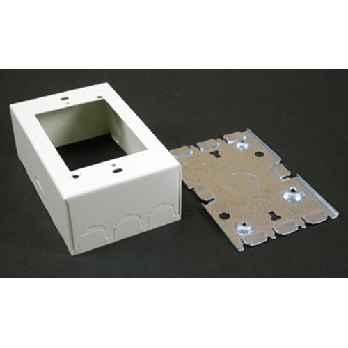 Wiremold V5748 4-5/8 x 2-7/8 x 1-3/4" Ivory Steel 1-Channel Raceway 1-Gang Switch and Receptacle Box Wiremold V5748 4-5/8 x 2-7/8 x 1-3/4" Ivory Steel 1-Channel Raceway 1-Gang Switch and Receptacle Box