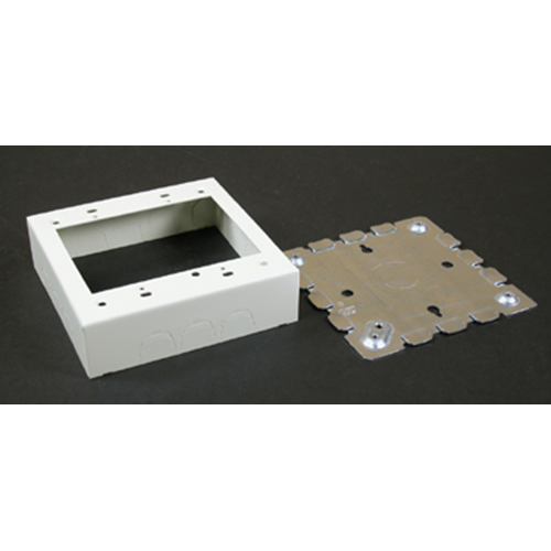 Wiremold V5748-2 4-3/4 x 4-3/4 x 1-3/4" Ivory Steel 1-Channel Raceway 2-Gang Switch and Receptacle Box Wiremold V5748-2 4-3/4 x 4-3/4 x 1-3/4" Ivory Steel 1-Channel Raceway 2-Gang Switch and Receptacle Box
